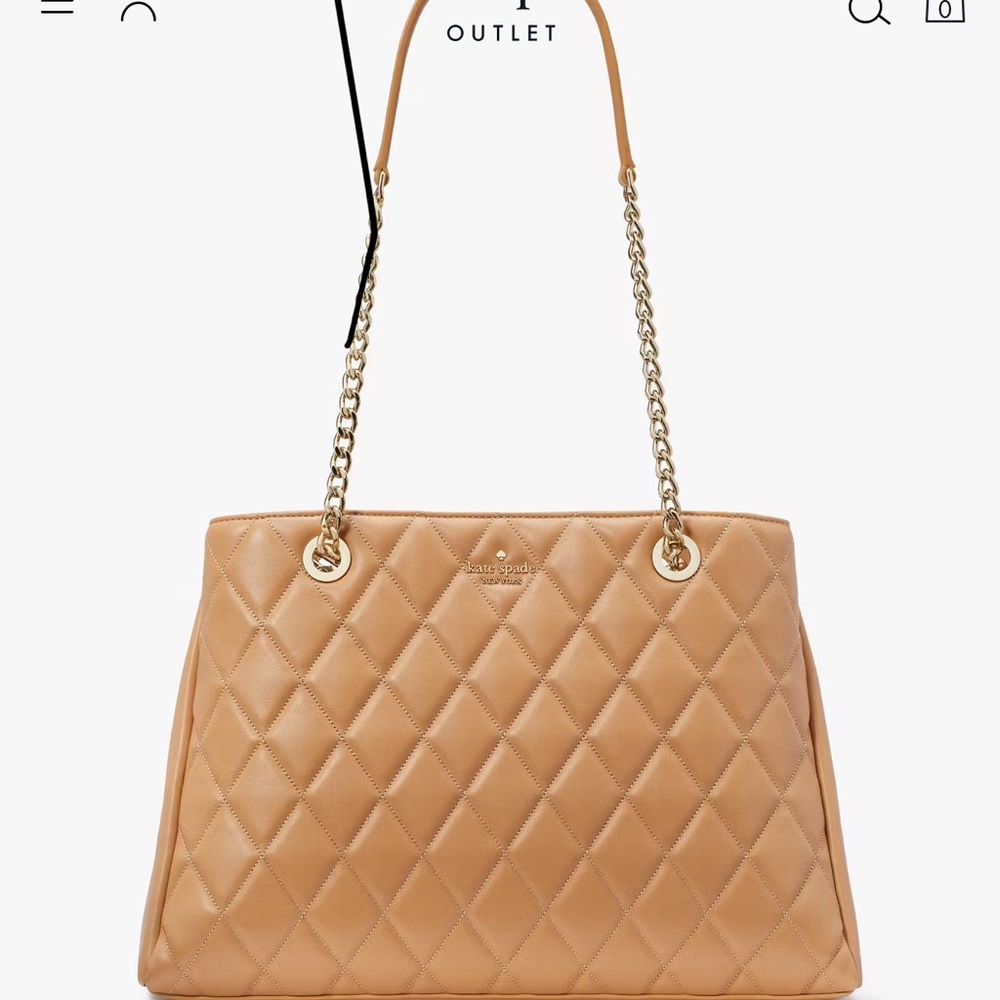 OFFERS OPEN! Kate Spade Carey Quilted Tote Tan/Cream